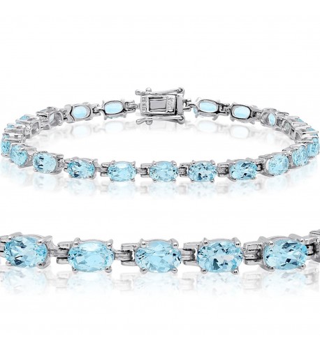 Topaz Tennis Bracelet Sterling Silver