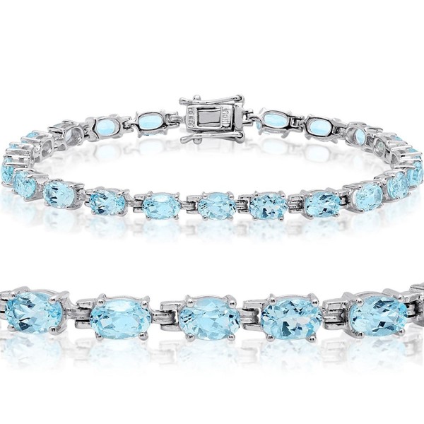 Topaz Tennis Bracelet Sterling Silver