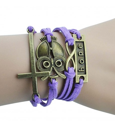 Purple Elegance Religious Infinity Bracelet