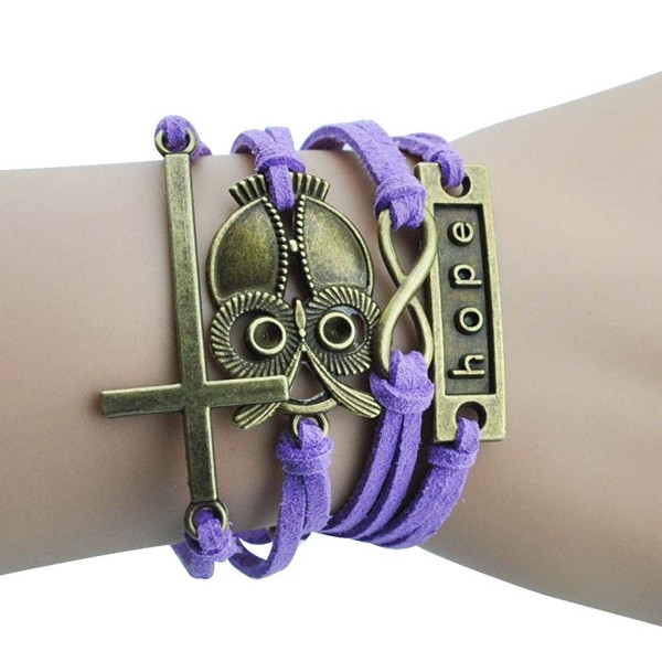 Purple Elegance Religious Infinity Bracelet