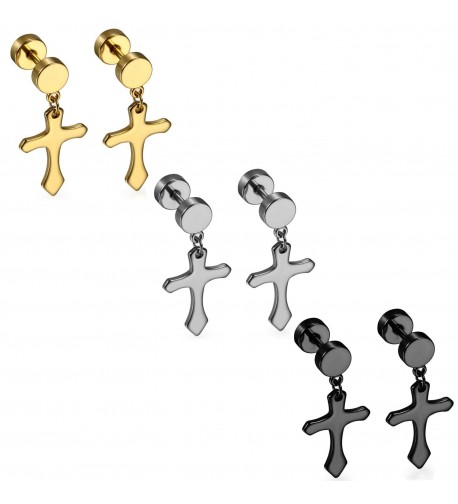 Flongo Womens Vintage Stainless Earrings