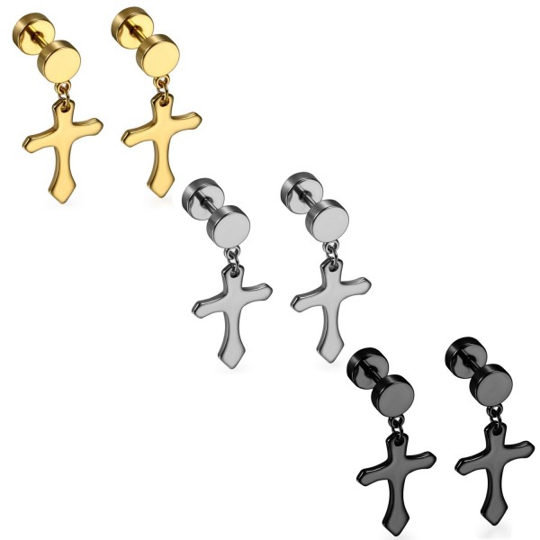 Flongo Womens Vintage Stainless Earrings