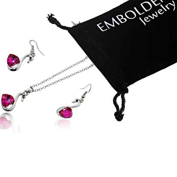 Elegant Necklace Earrings Zirconia Pendant