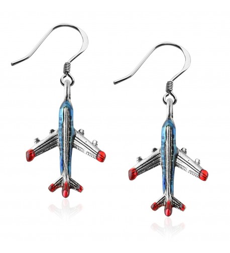 Whimsical Gifts Attendant Earrings Airplane