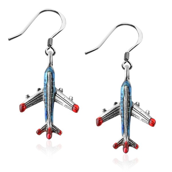 Whimsical Gifts Attendant Earrings Airplane