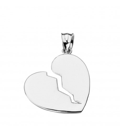 Sterling Silver Broken Heart Pendant