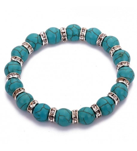 YAZILIND Tibetan Rhinestones Turquoise Bracelet