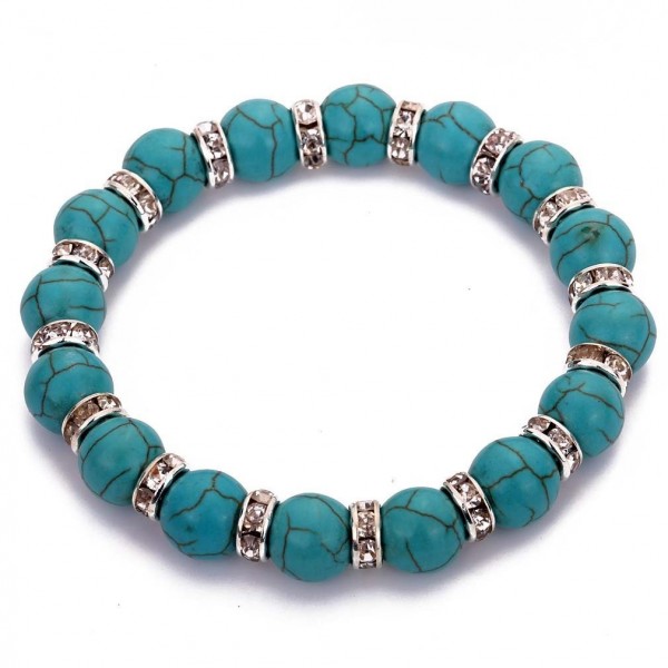 YAZILIND Tibetan Rhinestones Turquoise Bracelet