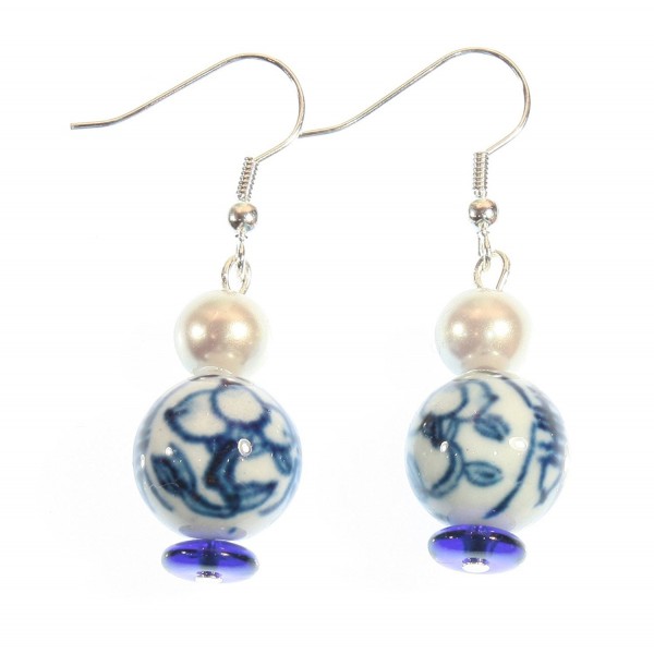 Classic Chinese Porcelain Earrings Inches