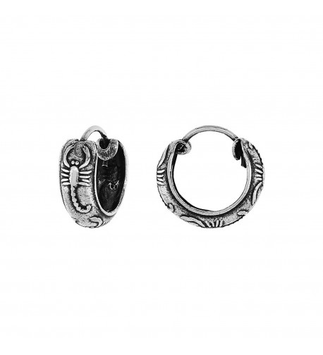 Sterling Silver Earrings Scorpion Pattern
