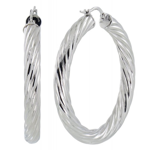 S Michael Designs Stainless Twisted Earrings