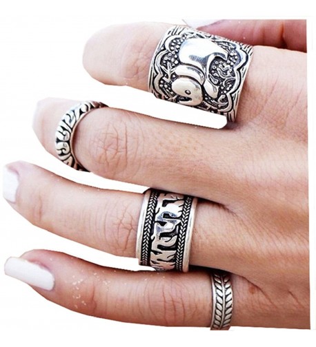 Sunscsc Vintage Silver Elephant Knuckle