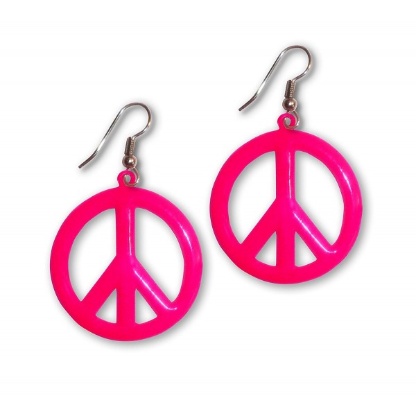 Large Hippie Peace Dangle Earrings