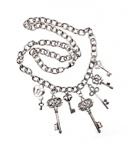 Silvertone Multi Charm Necklace Cable