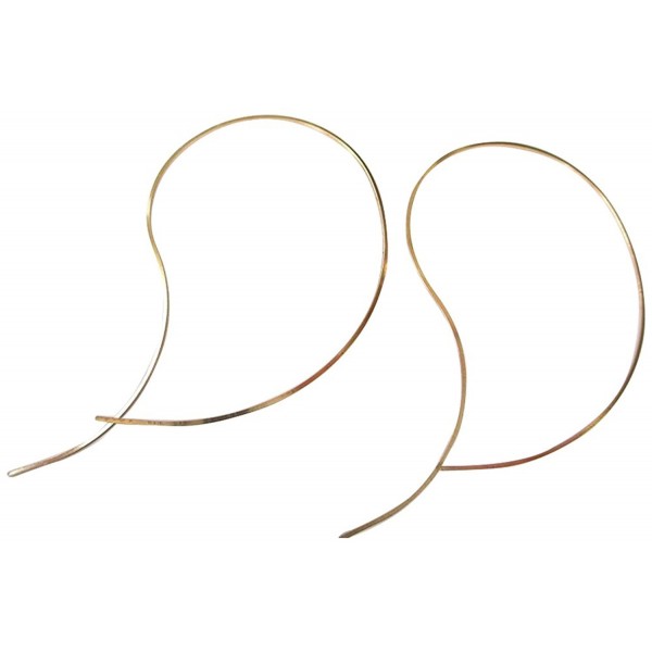 Filled Curve Swirl Threader Earrings