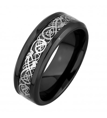 MRing Titanium Pattern Beveled Wedding