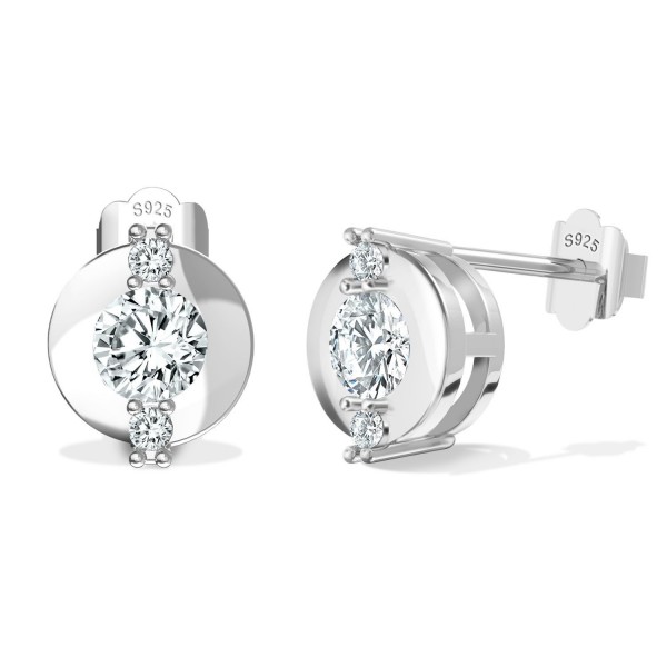 Sterling Silver Earrings Zirconia Jewelry