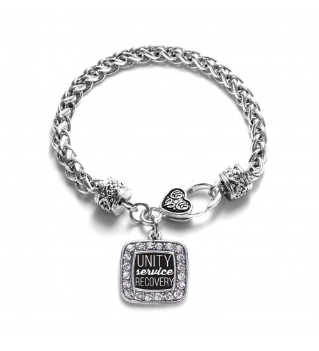 Alcoholics Classic Silver Crystal Bracelet