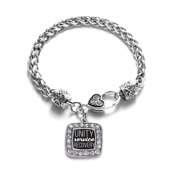 Alcoholics Classic Silver Crystal Bracelet