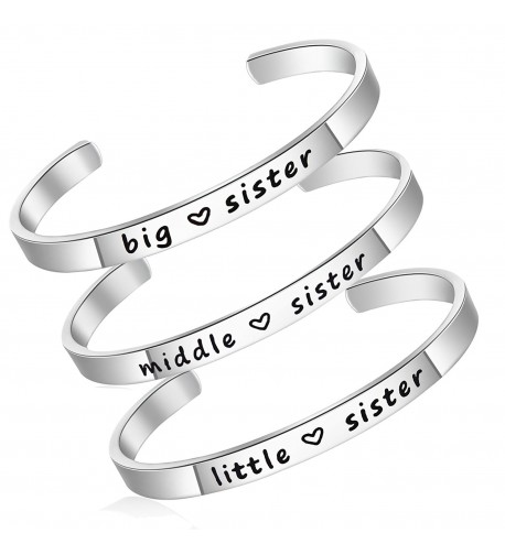 Personalise Stainless Bridesmaid Friendship 3pcs Silver Sister