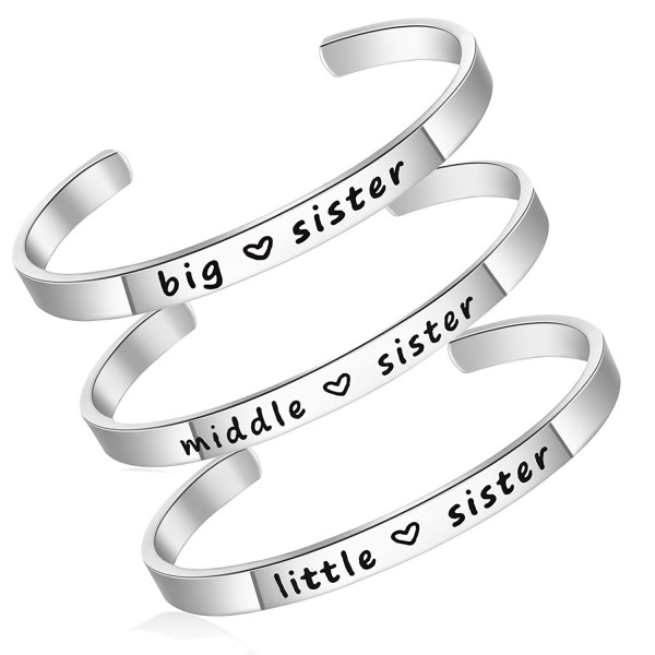 Personalise Stainless Bridesmaid Friendship 3pcs Silver Sister