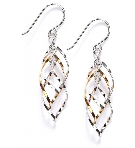 Pure Tone Spiral Drop Earrings