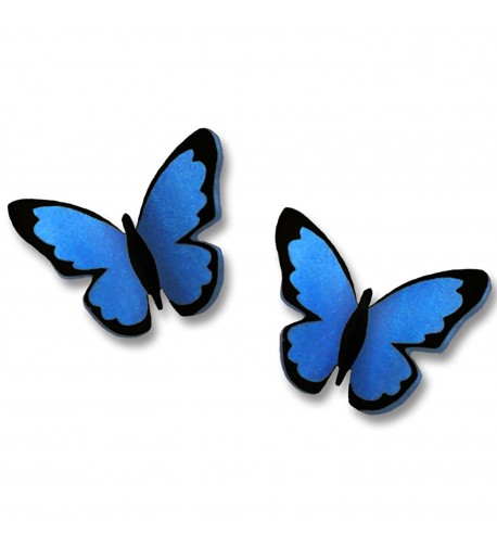 Sienna Blue Morpho Butterfly Earrings