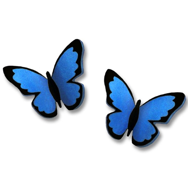 Sienna Blue Morpho Butterfly Earrings