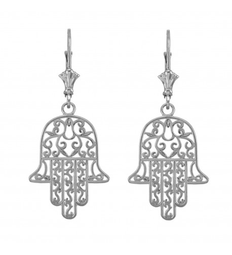 Sterling Silver Jewish Filigree Earrings