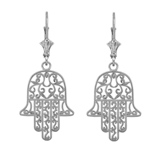 Sterling Silver Jewish Filigree Earrings