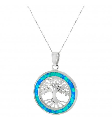 Blue Sterling Silver Pendant chain