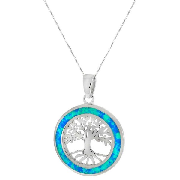 Blue Sterling Silver Pendant chain