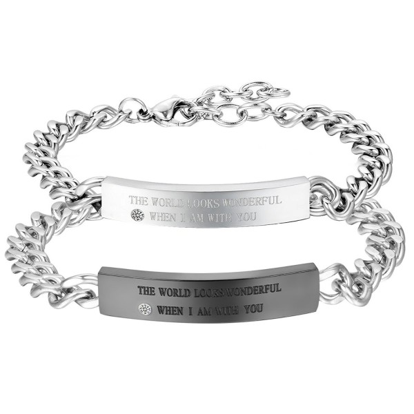 Cupimatch Stainless Matching Couples Bracelets