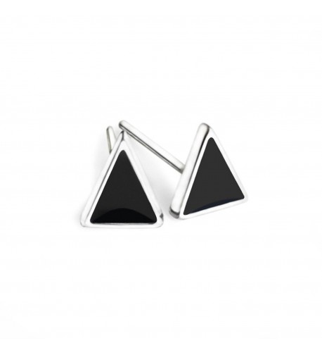 Silver Plated Vintage Triangle Earrings