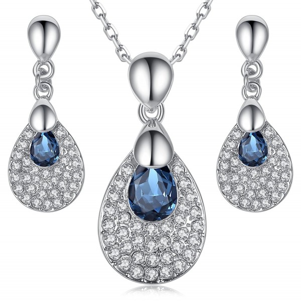 Leafael Silver tone Teardrop Swarovski Guarantee