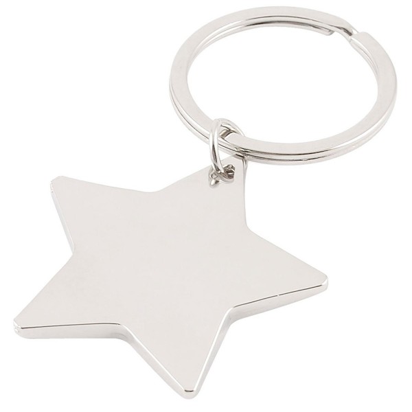 Pointed Shaped Pendant Keychain Silver