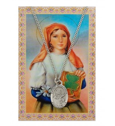 Oval Dymphna Medal Prayer Card