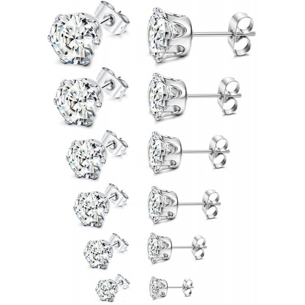 FIBO STEEL Stainless Earrings Zirconia