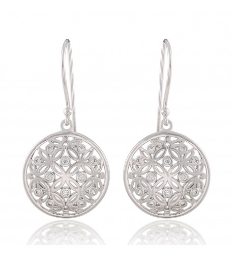 Sterling Silver Sparkling Zirconia Earrings