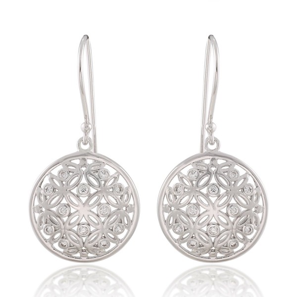 Sterling Silver Sparkling Zirconia Earrings