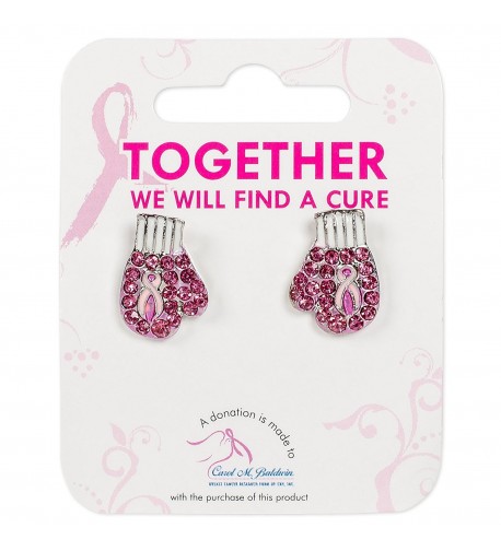 Boxing Womens Breast Awareness Earrings