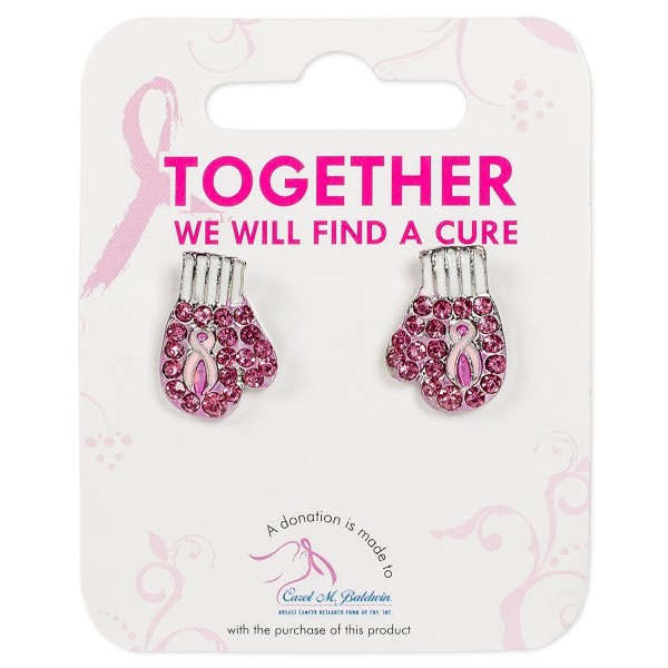 Boxing Womens Breast Awareness Earrings