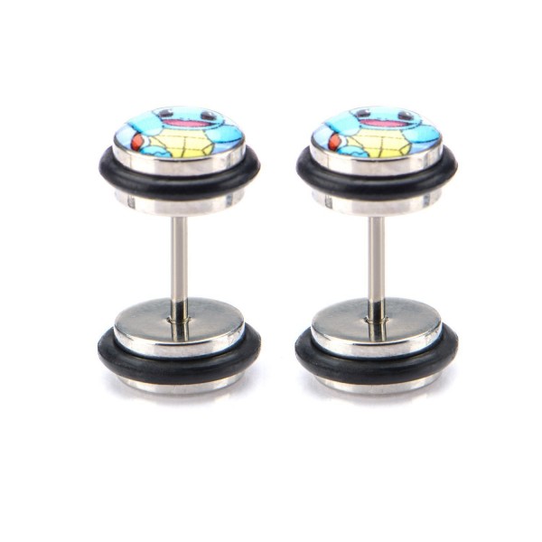 Pokemon Squirtle Fronts 18g Stainless Steel Faux Plugs - CM12H3FV767