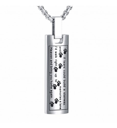 Cremation Stainless Memorial Keepsake Necklace