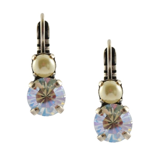 Mariana Champagne Caviar Crystal Earrings