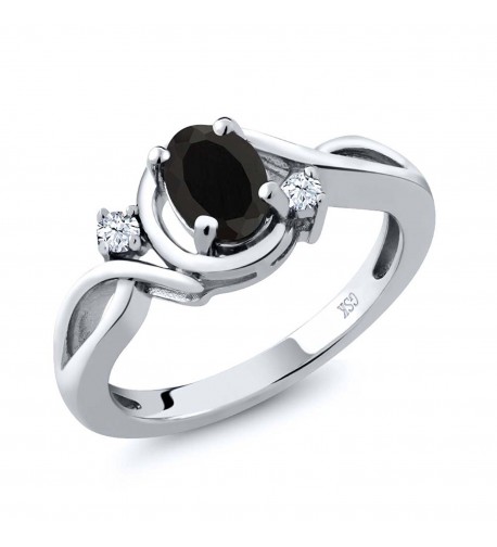 Black White Topaz Sterling Silver