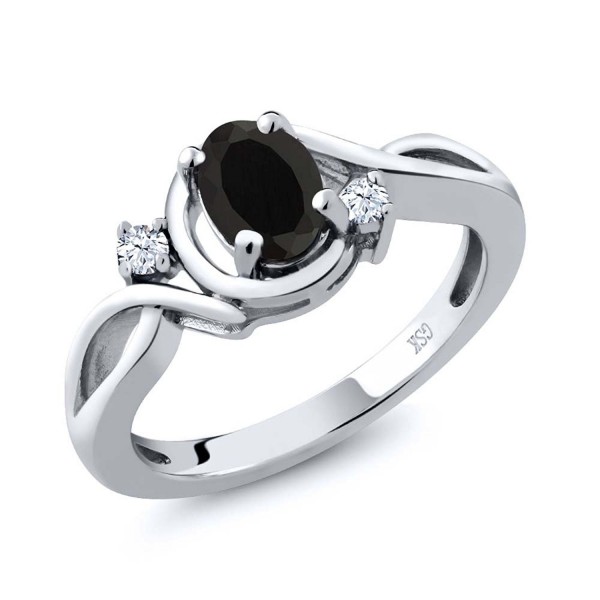 Black White Topaz Sterling Silver