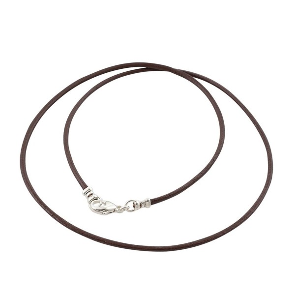 Sterling Silver 1 8mm Leather Necklace