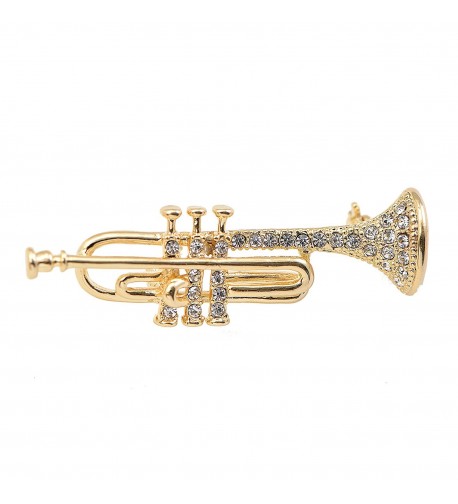 chelseachicNYC Crystal Trumpet Instrument Brooch