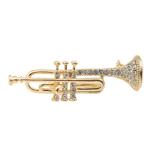 chelseachicNYC Crystal Trumpet Instrument Brooch